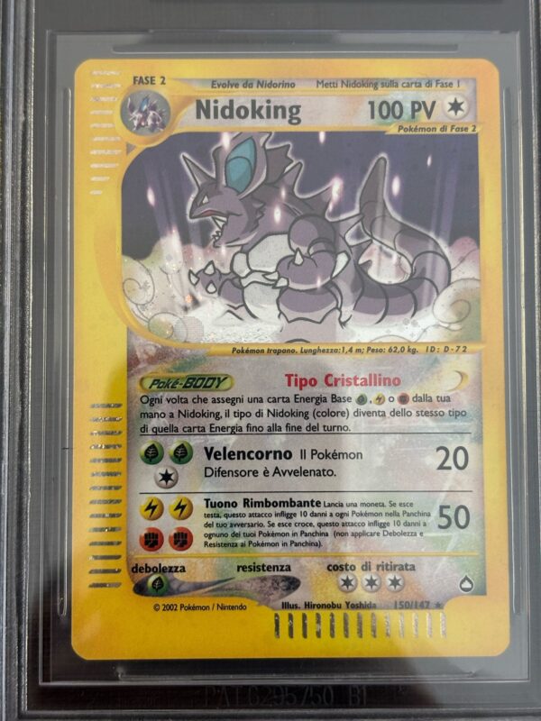 Pokemon Nidoking Crystal 150/147 Aquapolis Holo ITA BGS 9 MINT - immagine 3