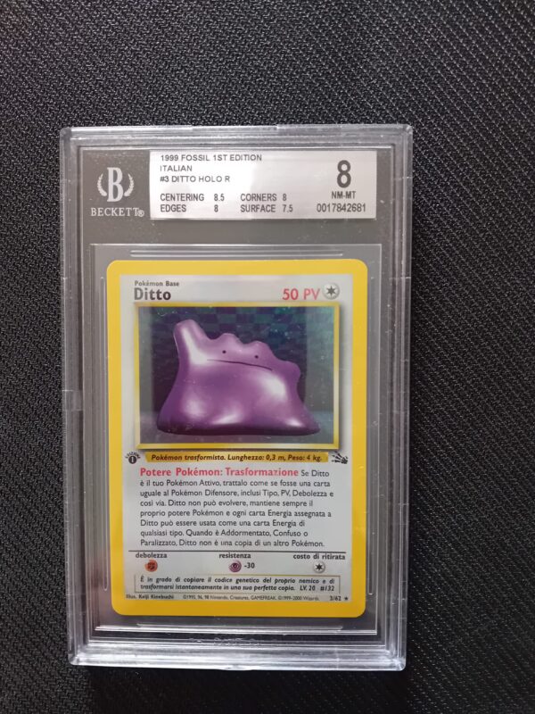 Pokémon Ditto Holo Fossil 3/62 PRIMA EDIZIONE 1ed ITA BGS 8