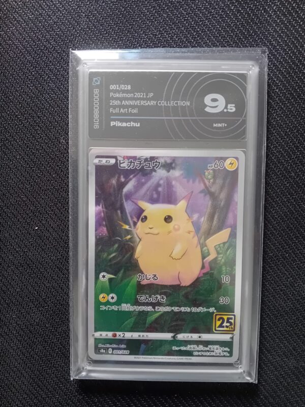 Pikachu s8a 001/028 25th Anniversary Collection jap Aigrading 9.5
