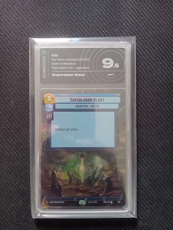 Superlaser Blast hyperspace foil star wars unlimited scintilla di ribellione aigrading 9.5 Eng