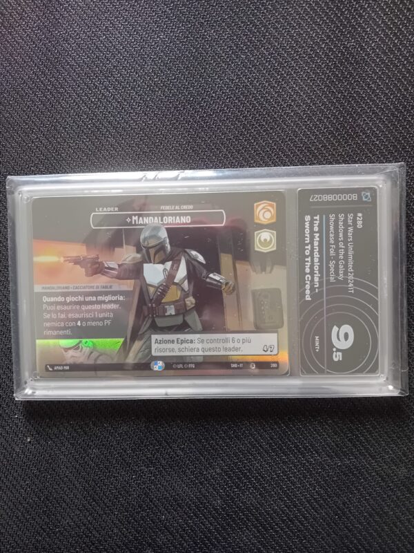 The Mandalorian, Sworn To The Creed V.3 SHOW CASE shadows of the Galaxy star wars unlimited AIgrading 9.5  eng