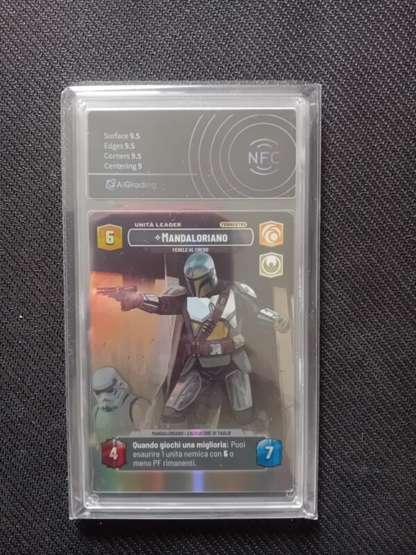 The Mandalorian, Sworn To The Creed V.3 SHOW CASE shadows of the Galaxy star wars unlimited AIgrading 9.5  eng - immagine 3
