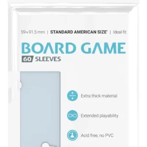N. 3 pack BOARD GAME SLEEVES (60) - STANDARD AMERICAN