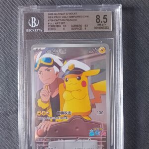 pokemon capitan pikachu BGS 8,5 0709/09 gem pack vol 1 cinese ch near mint nm